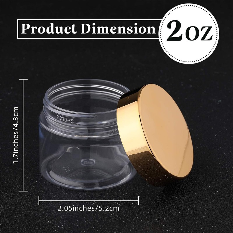 Patelai 4 Pieces Round Wide-mouth Leak Proof Plastic Container Jars