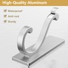 Qiuzido 4 Pack Coat Hooks for Hanging - Silver Self