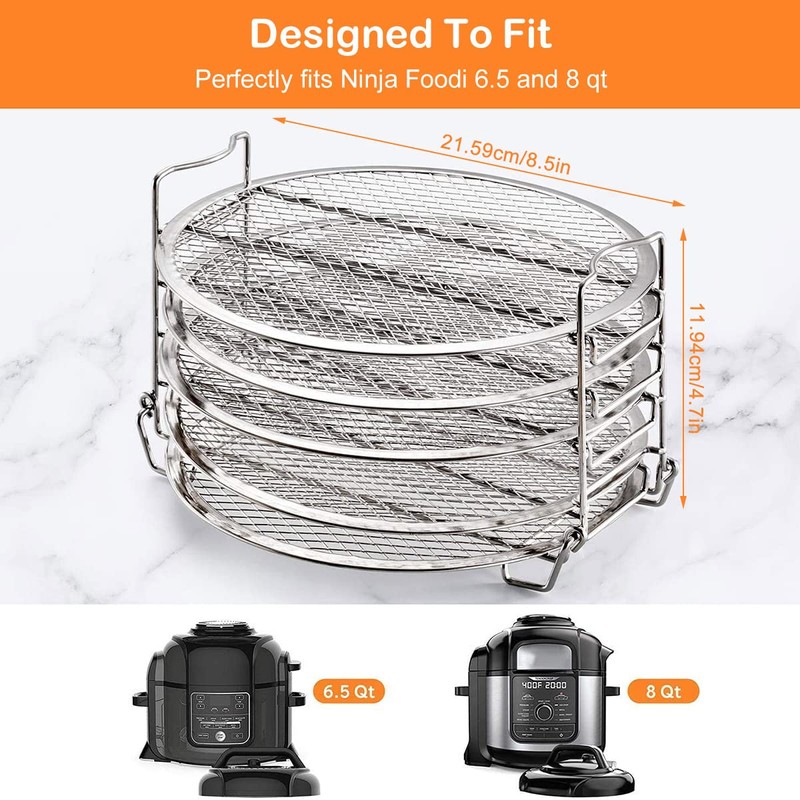 Air Fryer Dehydrator Rack Compatible with Ninja Foodi 6.5Qt &
