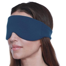 Happyluxe Escape Sleep Mask - Buttery Soft Airplane Eye Mask for Sleeping or Napping in Bed. Machine Washable. - Navy Blue, Made in USA