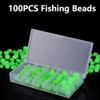SEIWEI Soft Plastic Luminous Glow Fishing Beads Assortment, 100Pcs with