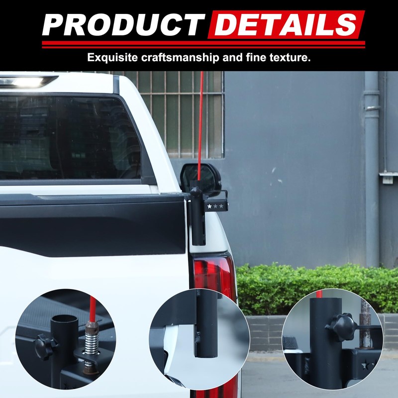 Car Rear Right Tailgate CB Antenna/LED Pod Light Mounting Brackets