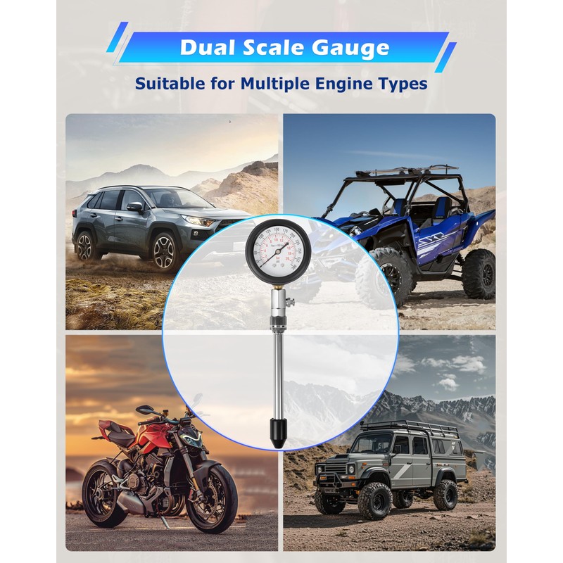 DAYUAN Professional Petrol Engine Compression Tester Kit Set for Automotives