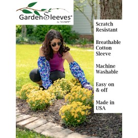 NOMPI GARDENSLEEVES Anti-Scratch Sleeve Long Gardening Glove for Women farmers arm protection from ivy oak sumac, Sage Country Garden, Small