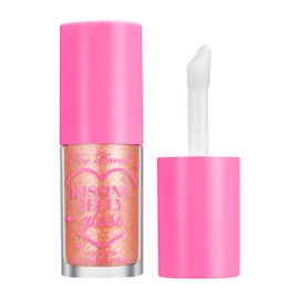 Too Faced Kissing Jelly Lip Oil Gloss | Sunflower & Jojoba Oils, Cream Soda, 0.15 Fl Oz