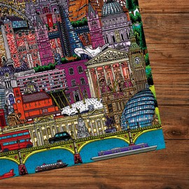 Gibsons London Cityscape 500 Piece Jigsaw Puzzle Beautiful Colourful Artwork London City Landmarks Sustainable Jigsaw for Adults Teens | Premium 100% Recycled Board Great Gift Gibsons Games