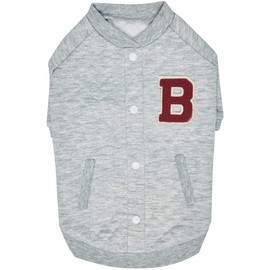 Blueberry Pet Chamarra para Perro Cálido y Acolchado, A Prueba de Viento, Sudadera para Perro, Jacquard Sweatshirt - Gris, 45.72cm