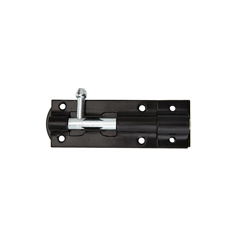 TIMCO Straight Tower Bolt - Black - 4" - TBS4BP