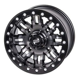 4/156 Teton Beadlock Wheel 15x7 5.0 + 2.0 Gun Metal/Black for Polaris RANGER RZR XP Turbo EPS 2016-2020