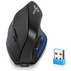 ECHTPower Wireless Vertical Ergonomic Mouse, Wireless 2.4G, Silent, Blue LED,