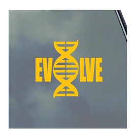 Evolve Vinyl Sticker Decal DNA Strand Darwin Monkey to Man