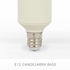 Luminara Pearl Ivory Flameless Candle Tall E12 Taper Bulb Flat