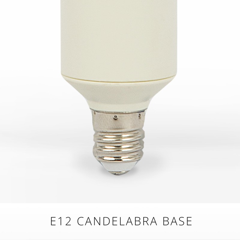 Luminara Pearl Ivory Flameless Candle Tall E12 Taper Bulb Flat