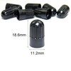 8 Pack Black Plastic Tire Valve Stem Caps – Universal