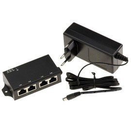 KALEA-INFORMATIQUE Power Supply Injector Power Over Ethernet 2 Ports 30W PoE Compatible IEEE802.3af and PoE+ IEEE802.3at Comes with a 52V 1.25A Power Supply