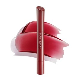 Mary&May Blooming Glow Lip 05 Deep Moor Lily 1.7g - Vegan Deep Berry Lip Glow with Peptides & Ceramide - Nourishing Glossy Lipstick - Moody Plum Wine Tint - High Shine Hydrating Lip Balm