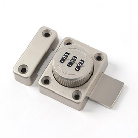 Silver Hinged Door Latch for Furniture & Storage Door Latch