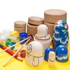 sourcing map 2 Pack Wood Peg, 5 Inch Boy-Shape Wooden