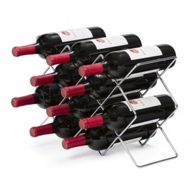 Mango Steam 10 Bottle Wine Rack, Silver