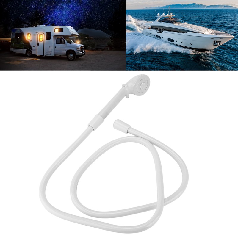 Handheld Shower Head Hose Kit 1in Thread 4.9ft Pipe Accessory