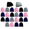 24 Pack Winter Beanies, Bulk Unisex Thermal Toboggan Hats Donation