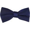 Iconikal Men's Pre-Tied Formal Tuxedo Adjustable Bowtie, Satin Navy