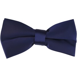 Iconikal Men's Pre-Tied Formal Tuxedo Adjustable Bowtie, Satin Navy