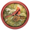Mark Feldstein Wild Wings December Dawn Cardinal Round Red Frame