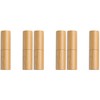 SAFIGLE 1set Bamboo Lipstick Tubes Refillable Lip Balm Storage Containers