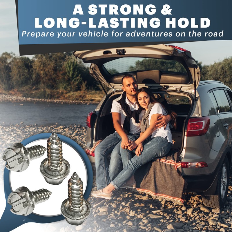 License Plate Screw Kit - Set of 4 Stainless Steel