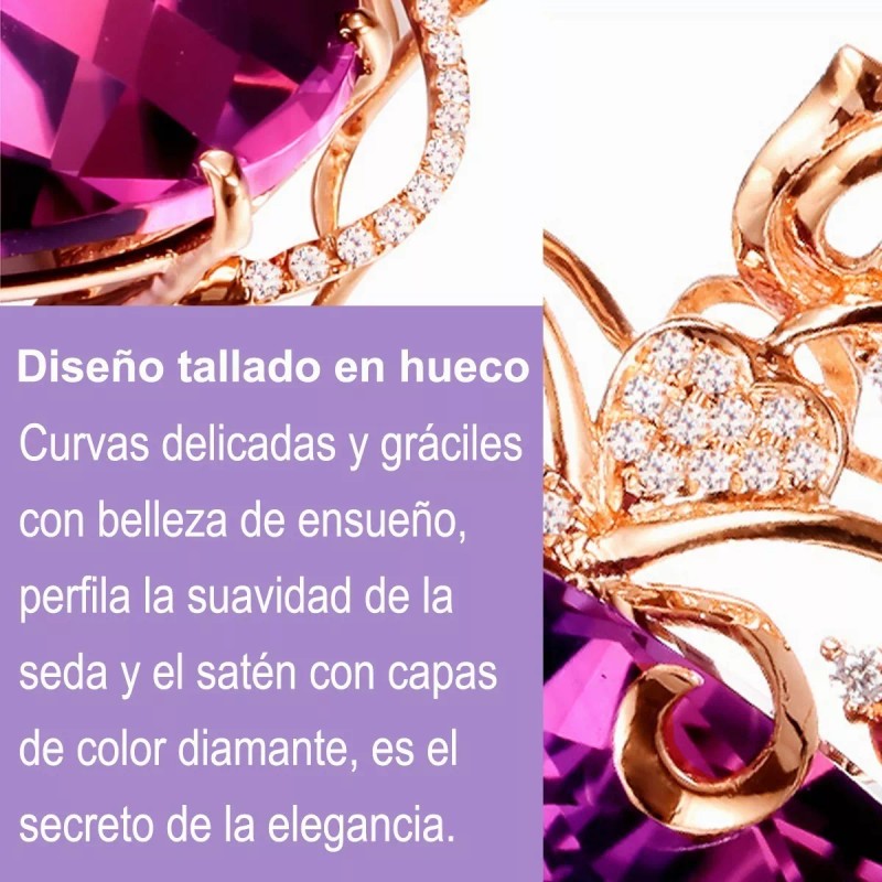 Gomia Colgante Amatista En Forma De Corazón Oro 18k Piedra