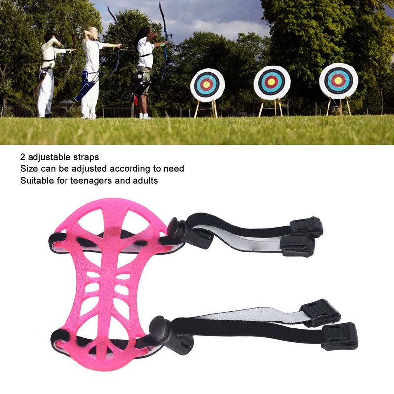 Archery Arm Guard TPE Adjustable Protective 2 Strap Forearm Protector