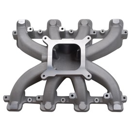 QPCRAP Single Plane Carb Intake Manifold Compatible with Chevy Camaro & Corvette 350 364 LS1 LS2 & LS6 5.7L 6.0L V8