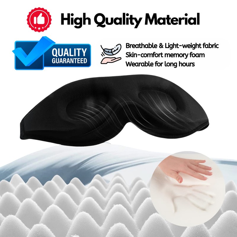 Sleep Mask Blackout Eye Mask Blindfold Light Blocking for Home,
