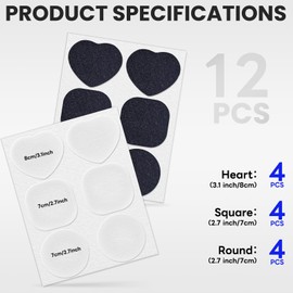 Heavy Duty Repair Patch Kit for Bounce House, Fabric, Tent, Canvas, Canopy, Pool Floats, RV Awning, Boat Covers, Waterproof, Clear and Black, 12PCS