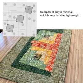 Log Cabin Quilt Ruler Transparent Acrylic Quilting Ruler Creative Grids Log Cabin Trim Tool Black and White Markings (10 Inch)