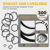 Snap Ring Set 300 Pieces Circlip M3-M28, Stainless Steel 304