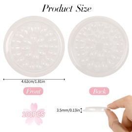 100Pcs False Lash Glue Holder, Lash Trays for Lash Extensions, Disposable Plastic False Eyelashes Glue Holder, Eyelashes Glue Holder Eyelash Extension Glue Holder Pallet Pads(Transparent)