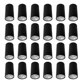 24 Luminarias Led De Sobreponer En Techo Illux Tl-5150.sor Estructura Negro