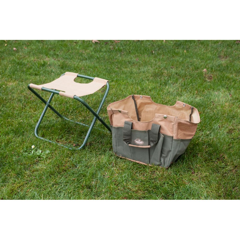 Esschert Design Canvas Tool Bag and Stool Carry-all