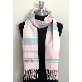 Unbranded Womens Winter Warm 100% CASHMERE Scarf Plaid Pink/Blue/gree