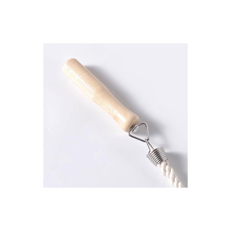 VGEBY Cuerda para Saltar de Algodón Individual, Blanca para Practicar,