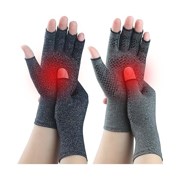 Kecartu Kecartu 2 Pairs Compression Gloves for Rheumatoid Arthritis, Osteoarthritis,