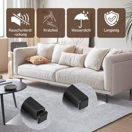 20 Pieces Lamellar Plugs, 30 x 30 mm Square Pipe Plugs Black, Plugs for Square Pipe, Plastic Caps for Pipes for Metal Products, Railings, Chairs, Sofas, Tables, Shelves