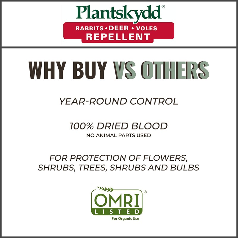 Plantskydd Animal Repellent - Repels Deer, Rabbits, Elk, Moose, Hares,