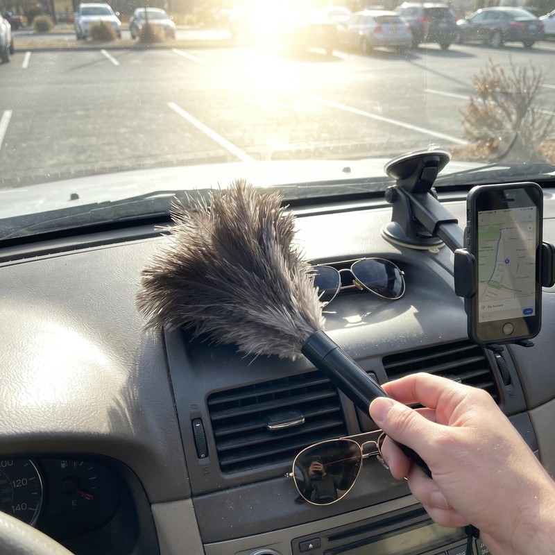2 Pcs Ostrich Feather Duster Retractable Feather Dusters for Cleaning,