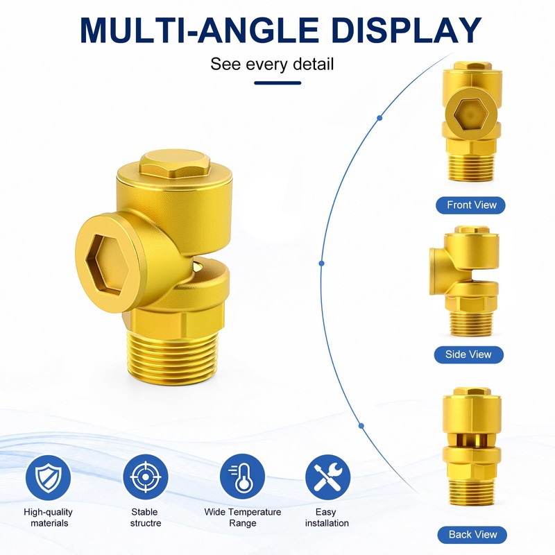 MEANLIN DN15 Brass Vacuum Breaker Valve,Male Thread,Anti-Backflow Preventer