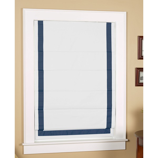 Green Mountain Vista Thermal Blackout Cordless Roman Shade with Ribbon