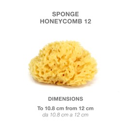 OKBABY Wabenschwamm Natürlicher aus dem Mittelmeer für ein angenehmes Babybad sehr weich ideal für empfindliche Babyhaut, gelb, 12