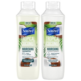 Suave Shampoo & Conditioner Set, Tropical Coconut – Everyday Nourishing Formulas with Coconut Extract & Vitamin E, 22.5 Oz Ea (2 Piece Set)